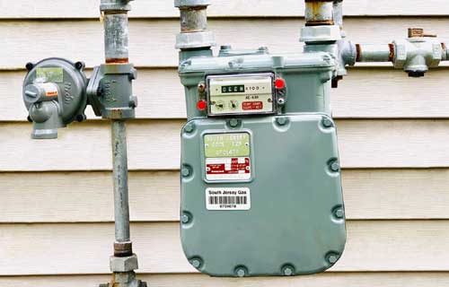 Gas Meter on the side of the house