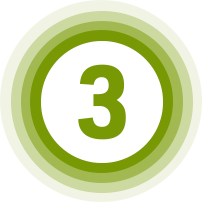 Number 3 circle icon
