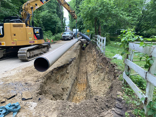 Camden County Pipeline installation